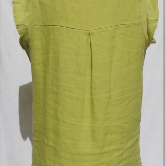 Terzo Millennio Linen Embroidered Hem Blouse size Large Linen - Picture 2 of 9